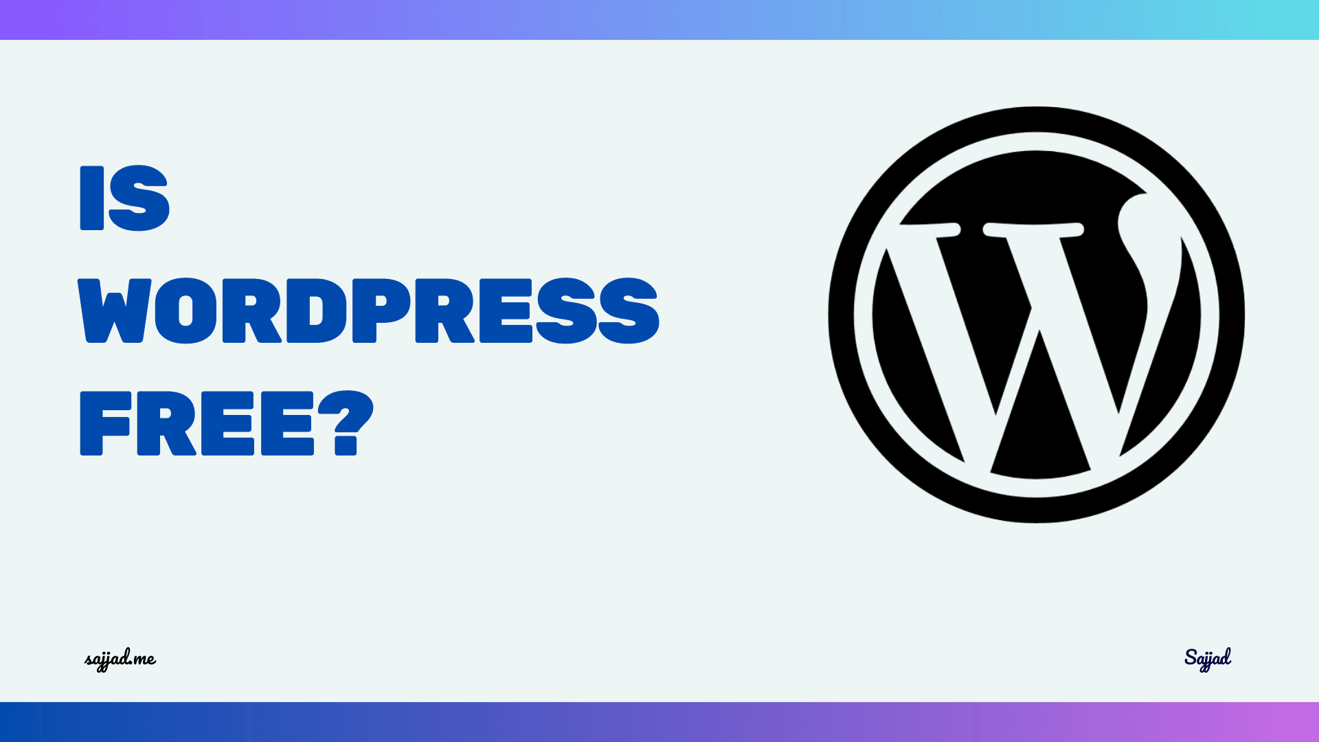 Is WordPress free?