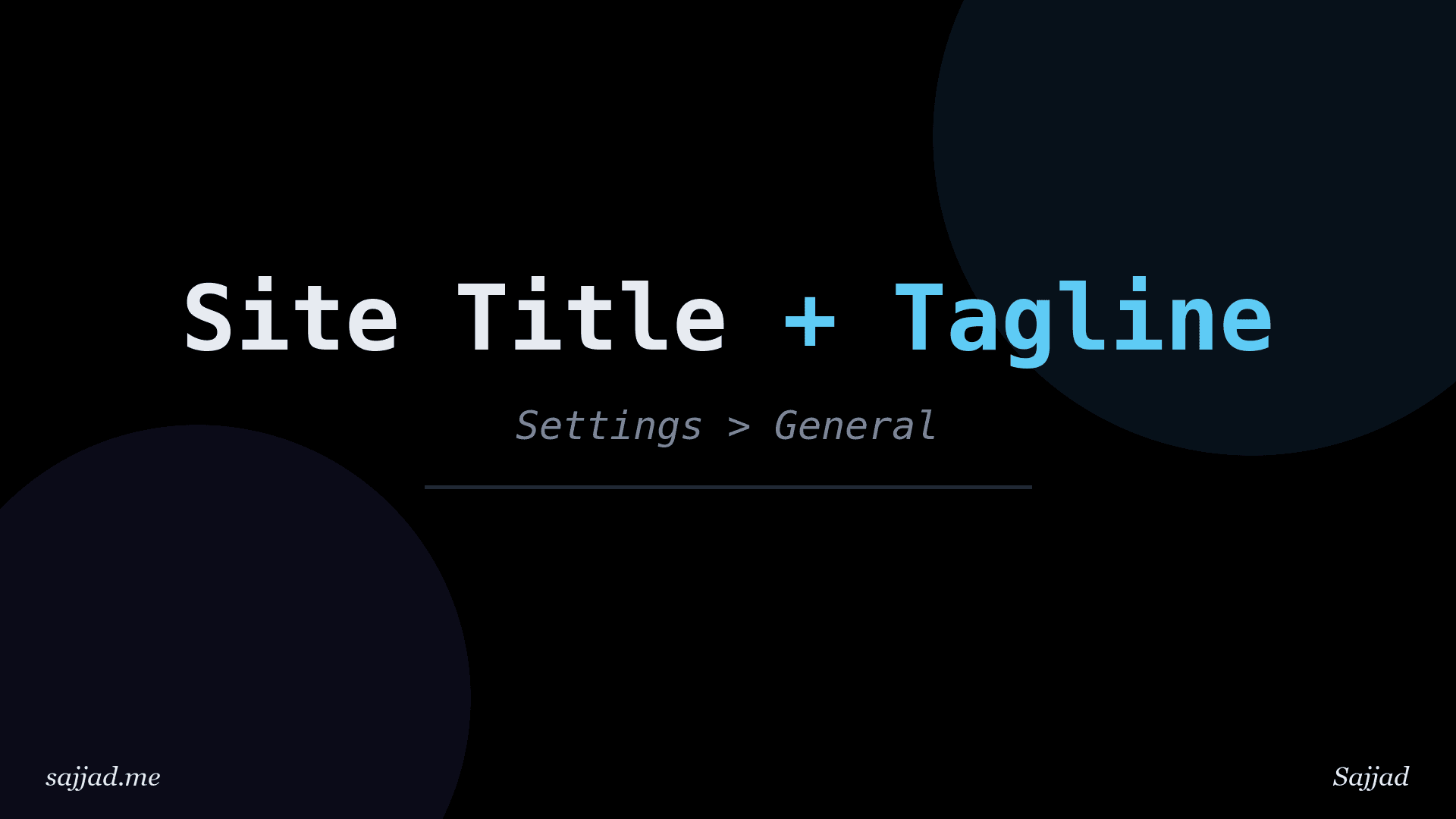 How to change your WordPress site title and tagline?
