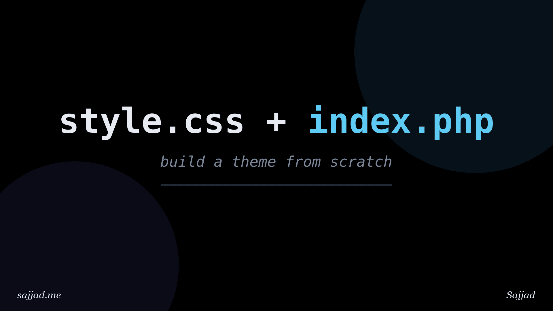How to create a custom WordPress theme from scratch?