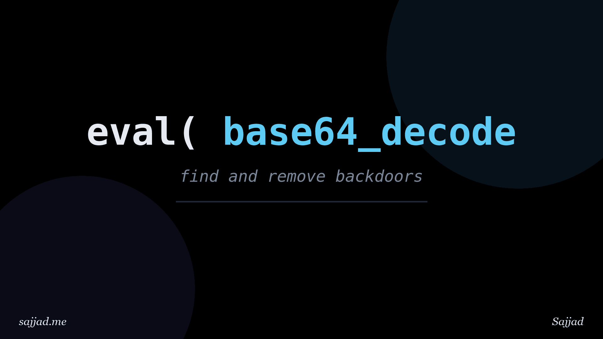 How to remove a backdoor from a WordPress website?