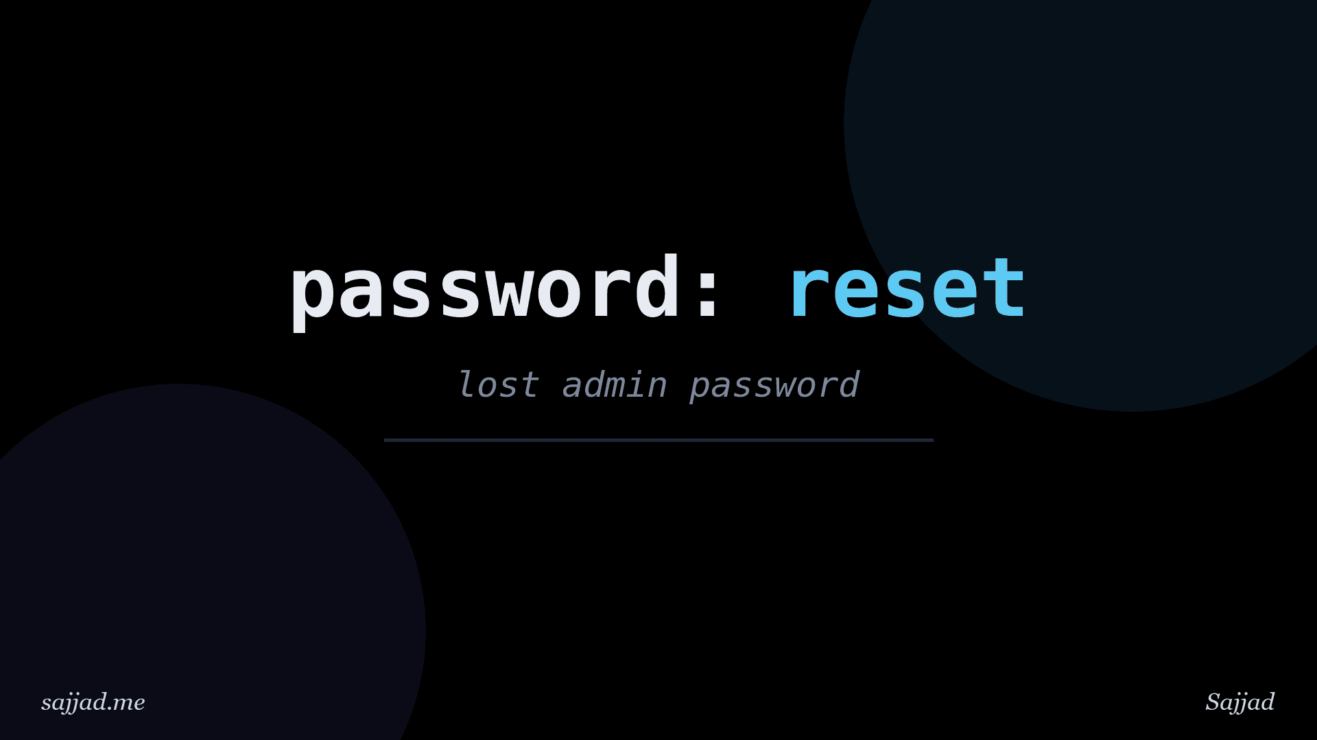 How to reset a lost WordPress admin password?