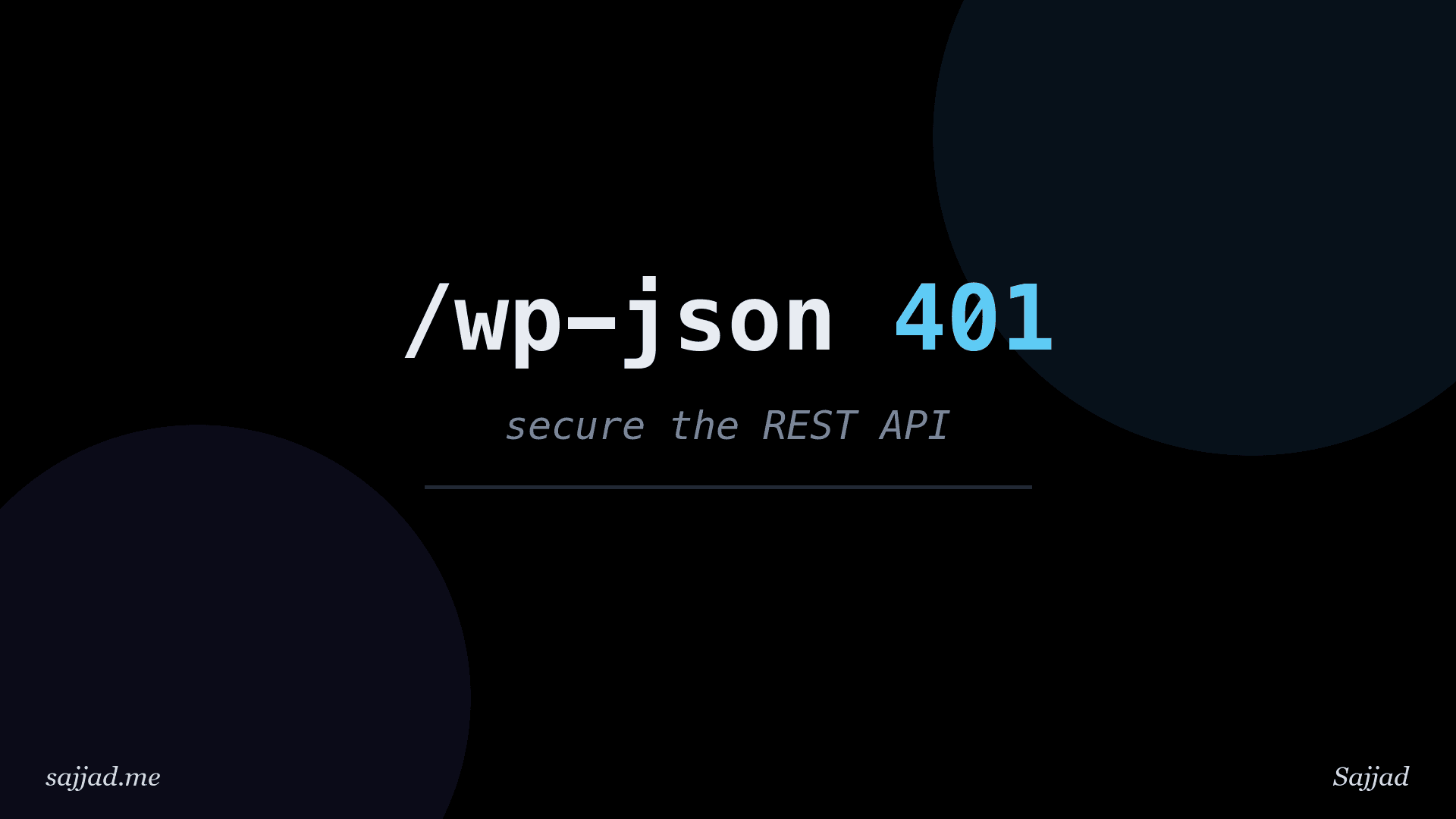 How to secure the WordPress REST API?