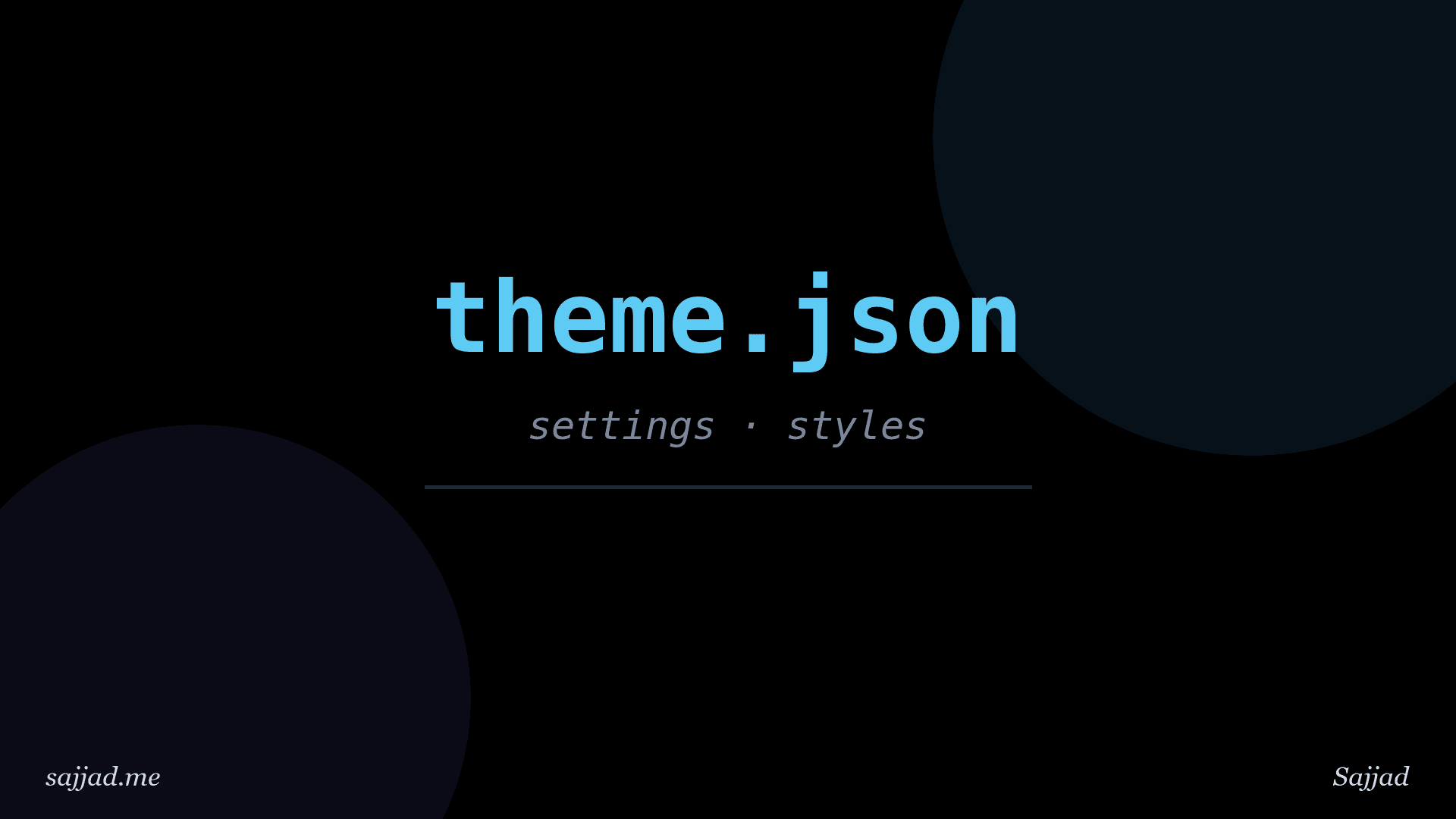 How to use theme.json in WordPress?