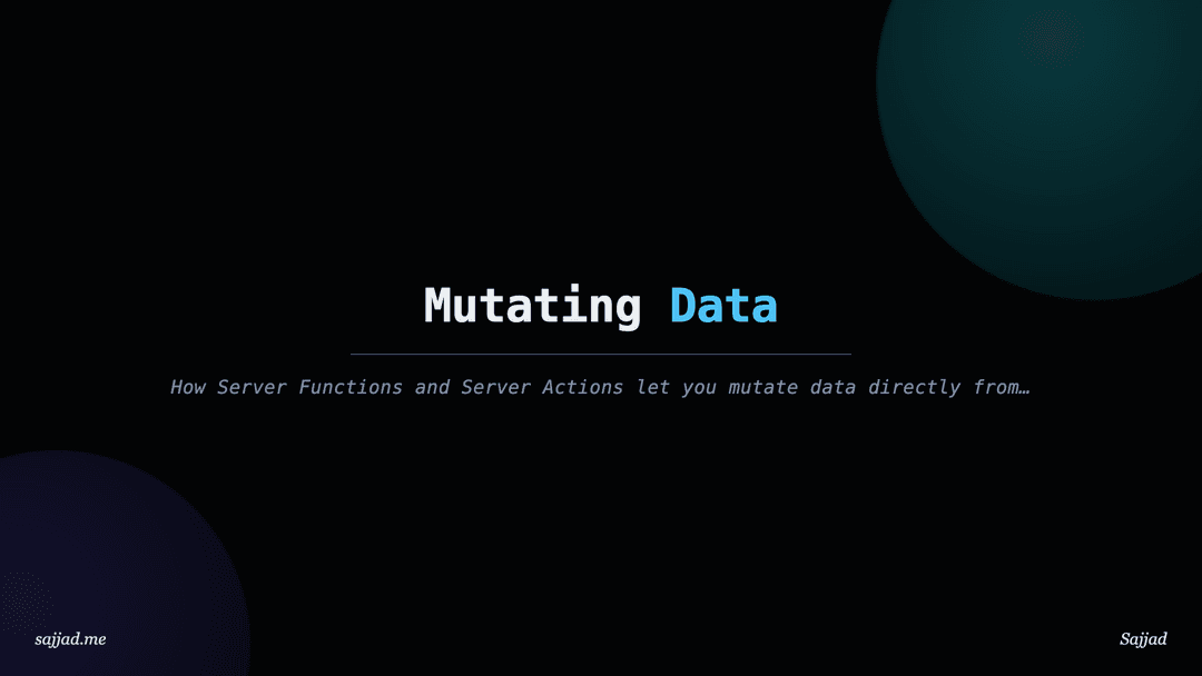 Next.js Mutating Data