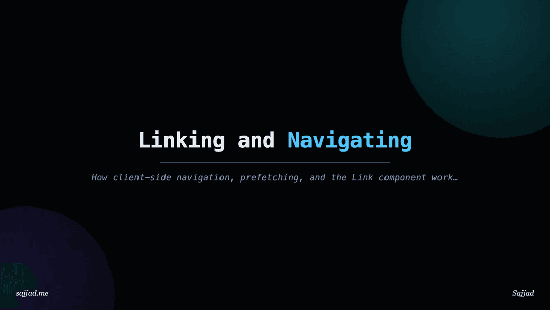Next.js Linking and Navigating