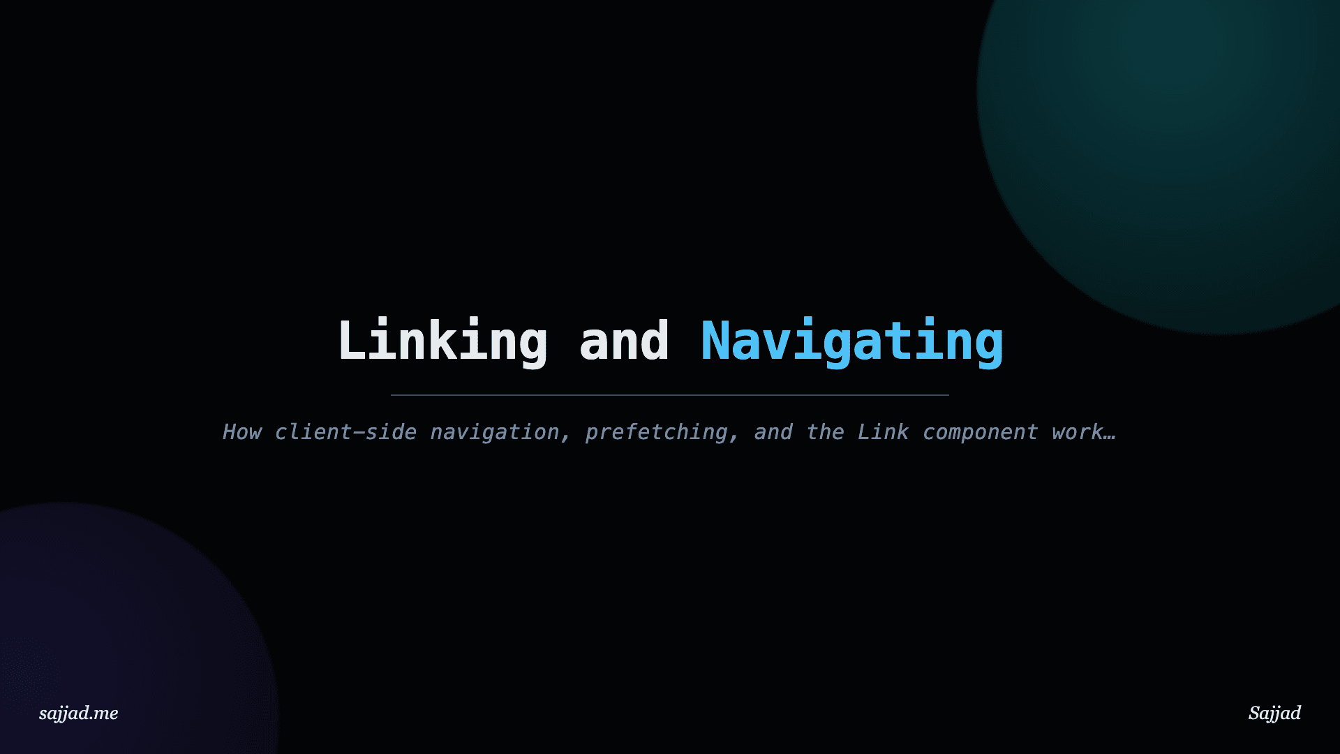 Next.js Linking and Navigating