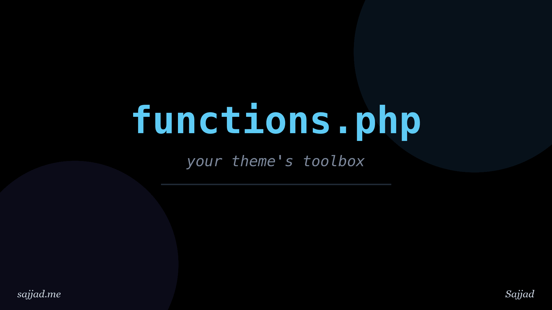 What is the functions.php file in WordPress?