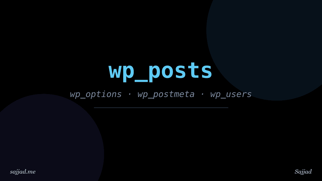 What is the WordPress database structure?