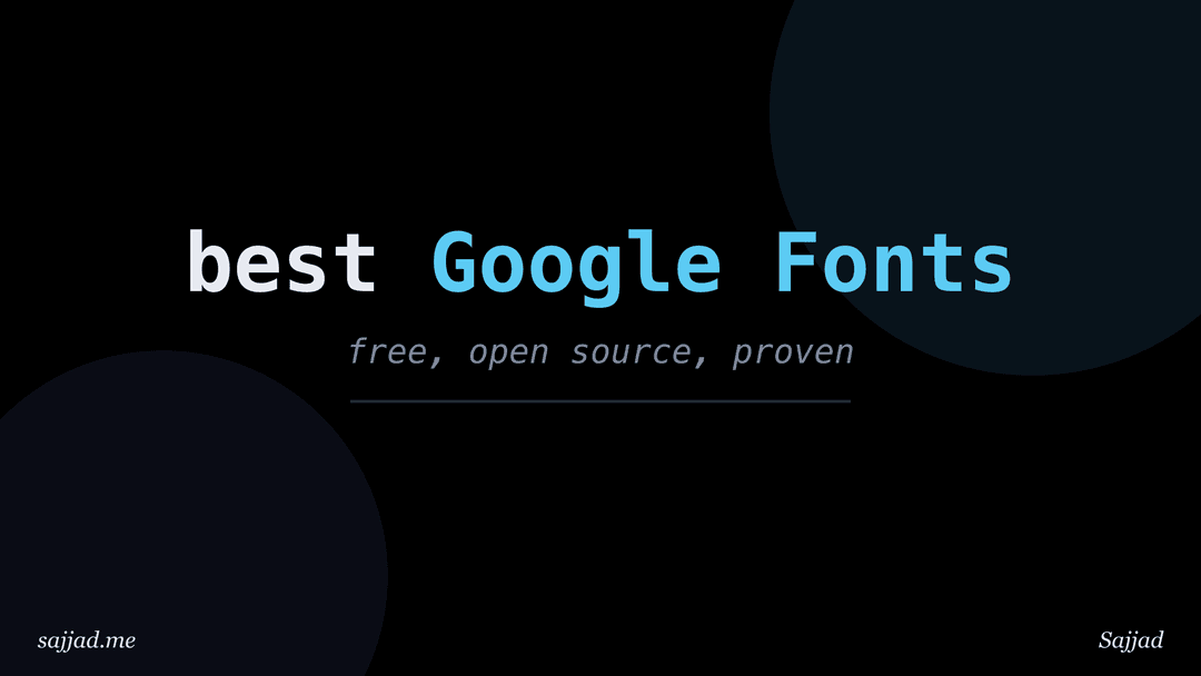 What are the best Google Fonts for websites?