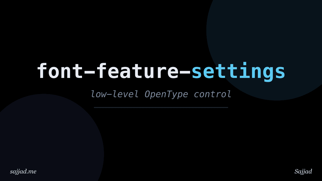 How to use the CSS font-feature-settings property?