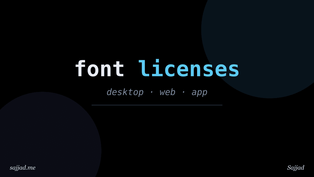 How do font licenses work?