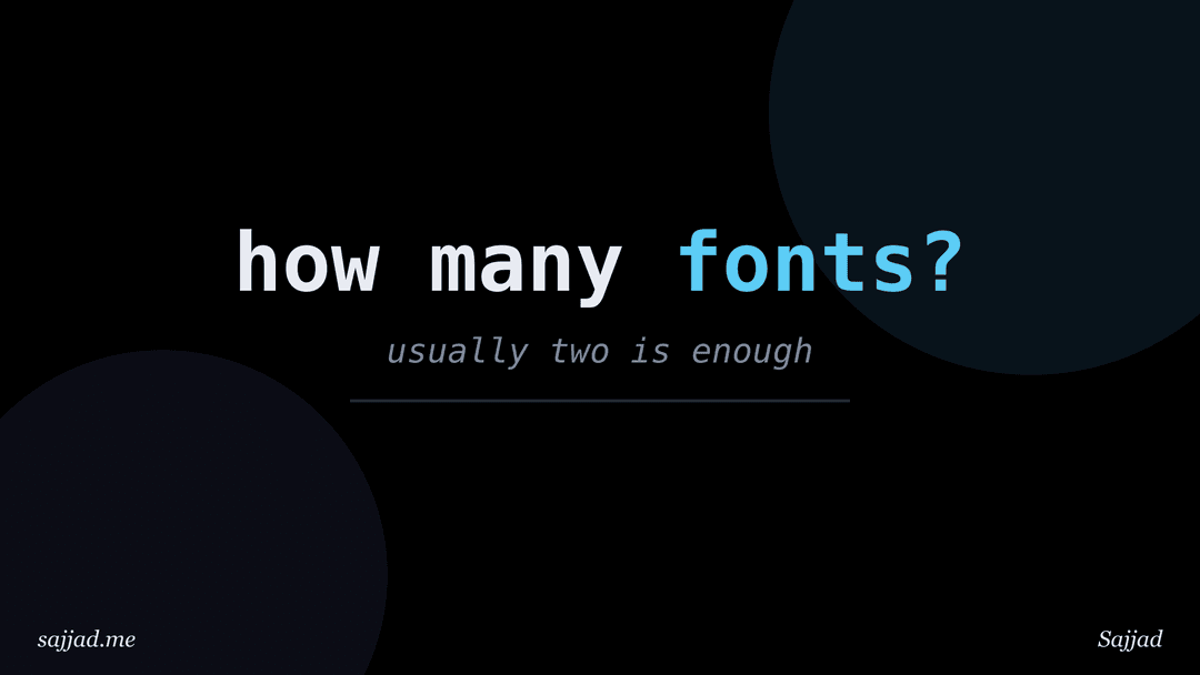How many fonts should you use on one website?