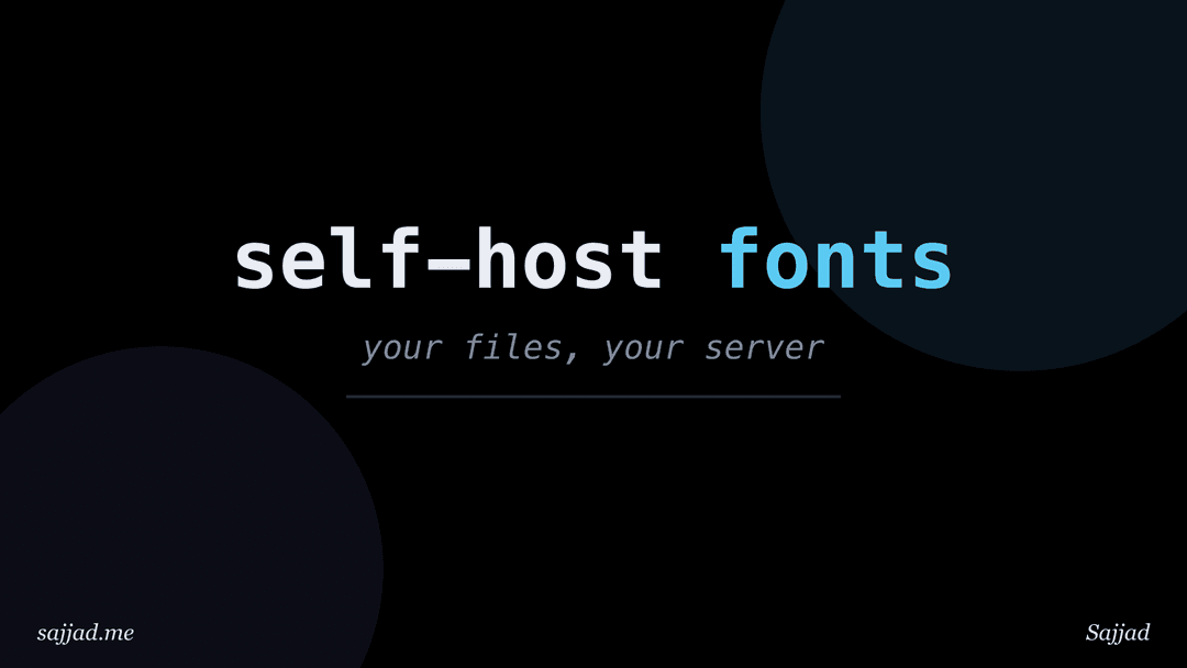 How to self-host web fonts?
