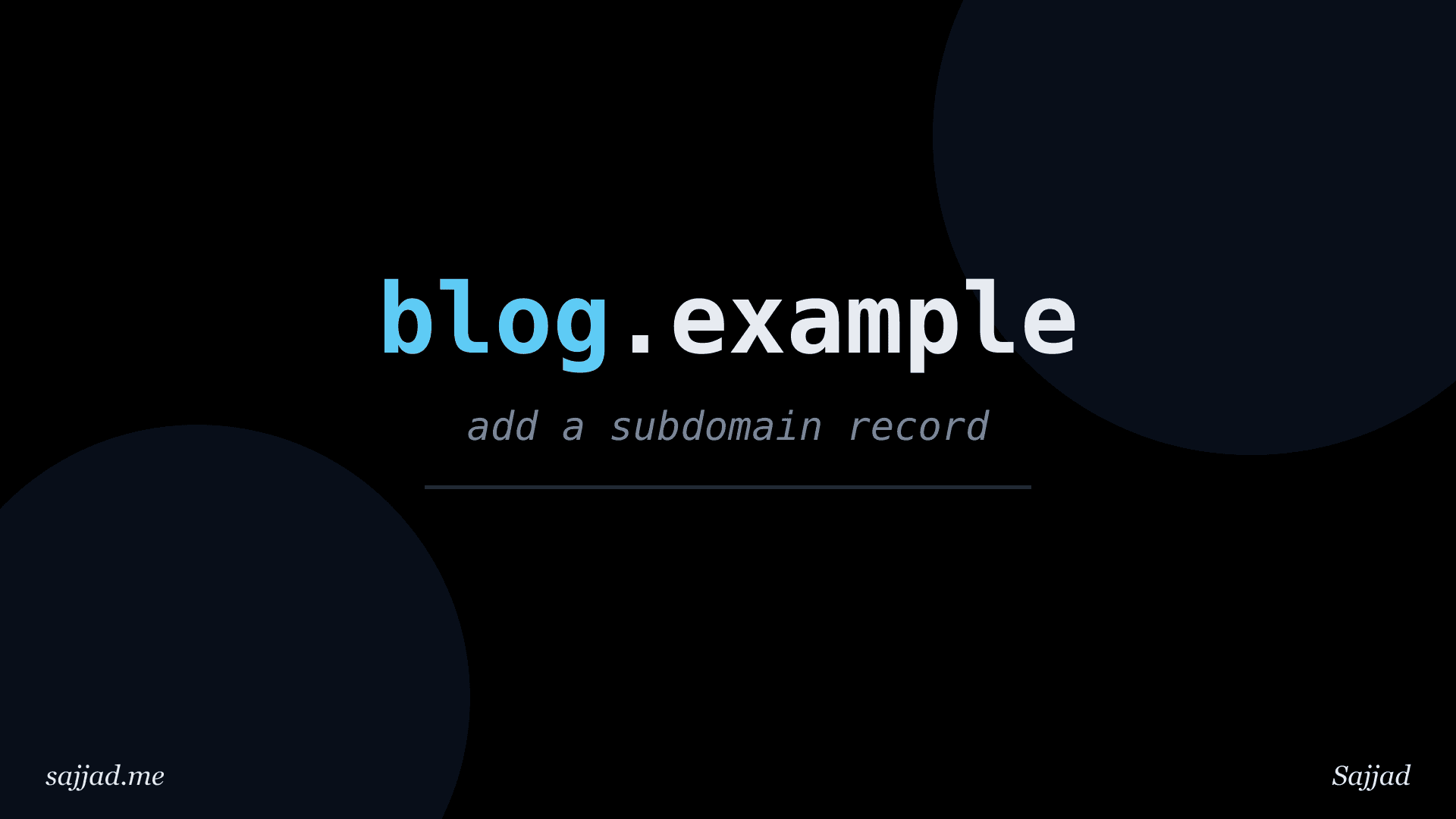 How to set up a subdomain using DNS?