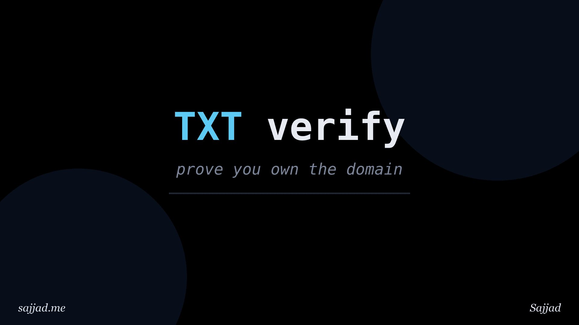 How to verify domain ownership with a TXT record?