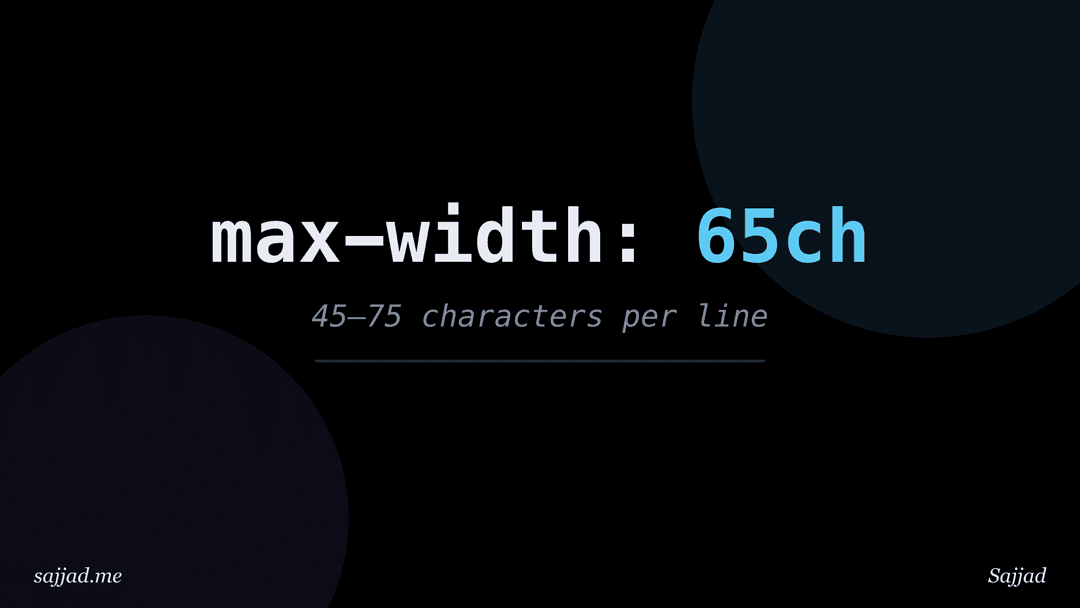 What is the ideal line length for readable text?