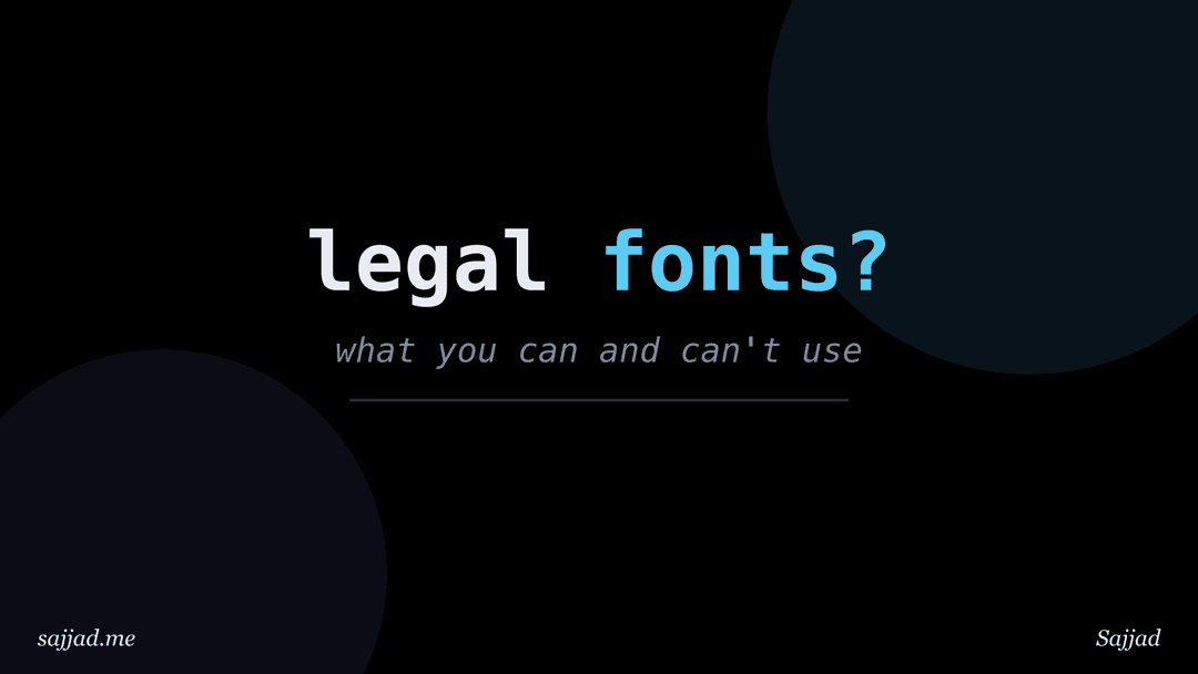 Is it legal to use any font on your website?