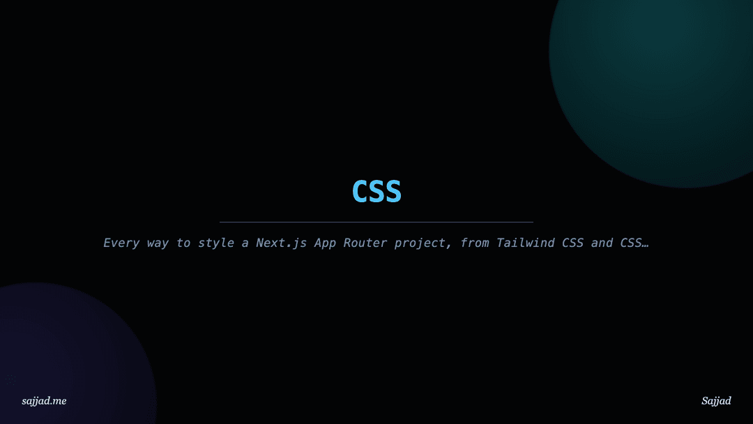 Next.js App router CSS