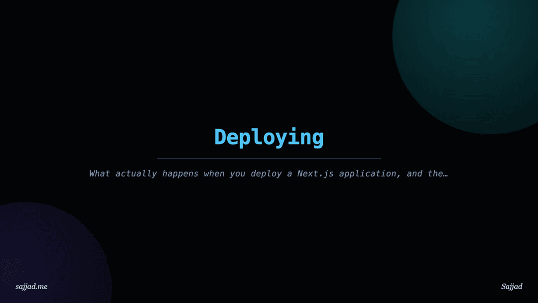 Next.js Deploying