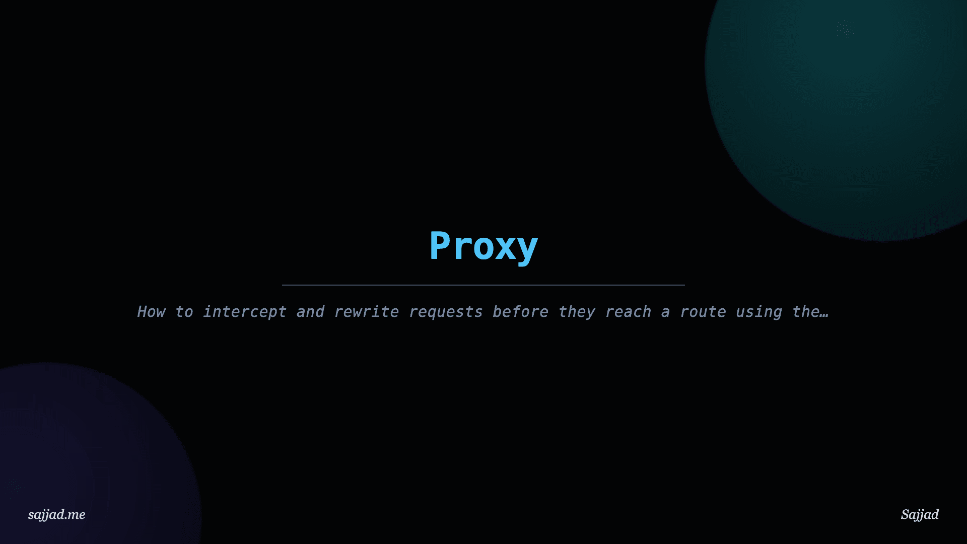 Next.js Proxy