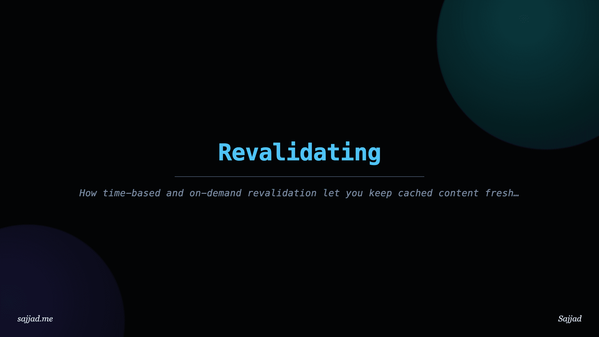 Nextjs Revalidating