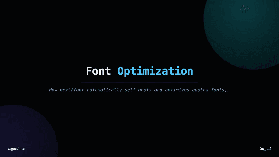 Next.js Font Optimization