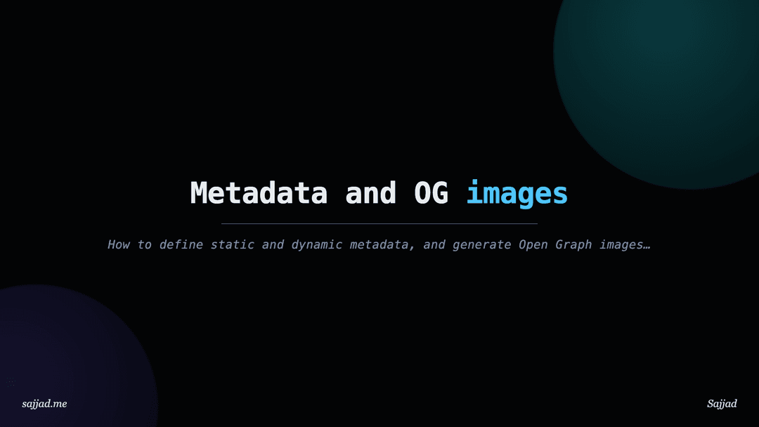 Next.js Metadata and OG images