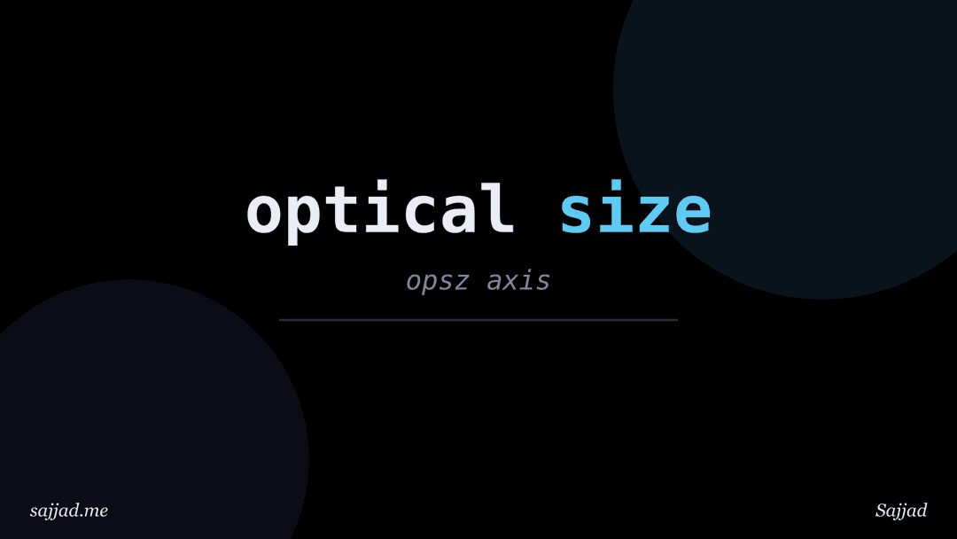 What are optical sizes in fonts?