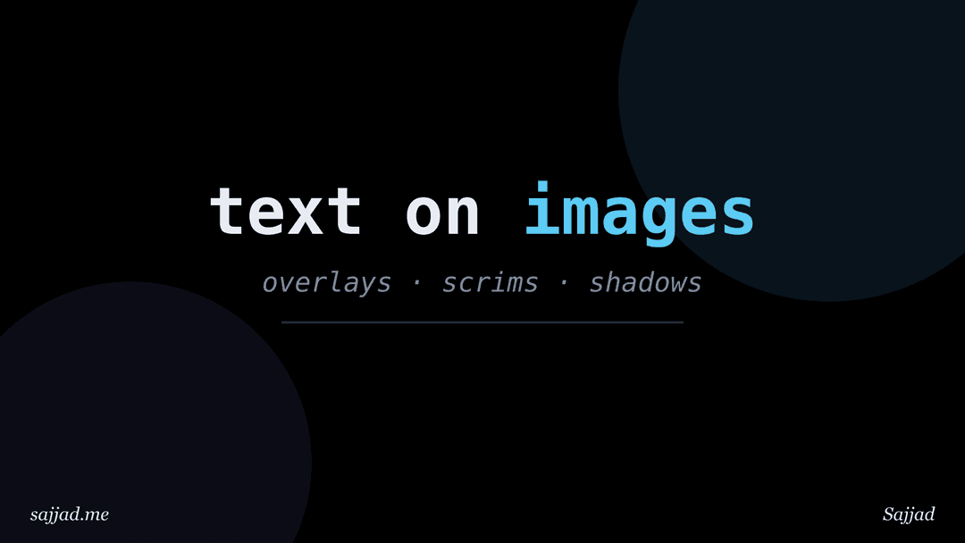 How to keep text readable on top of images?