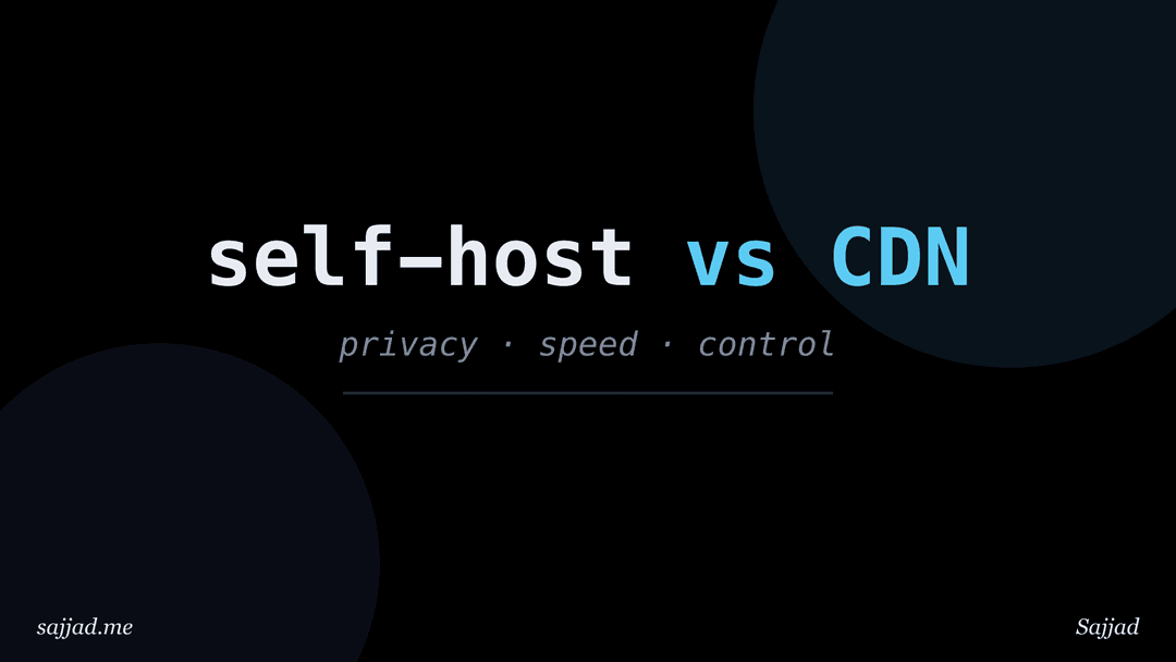 Should you self-host fonts or use Google Fonts?