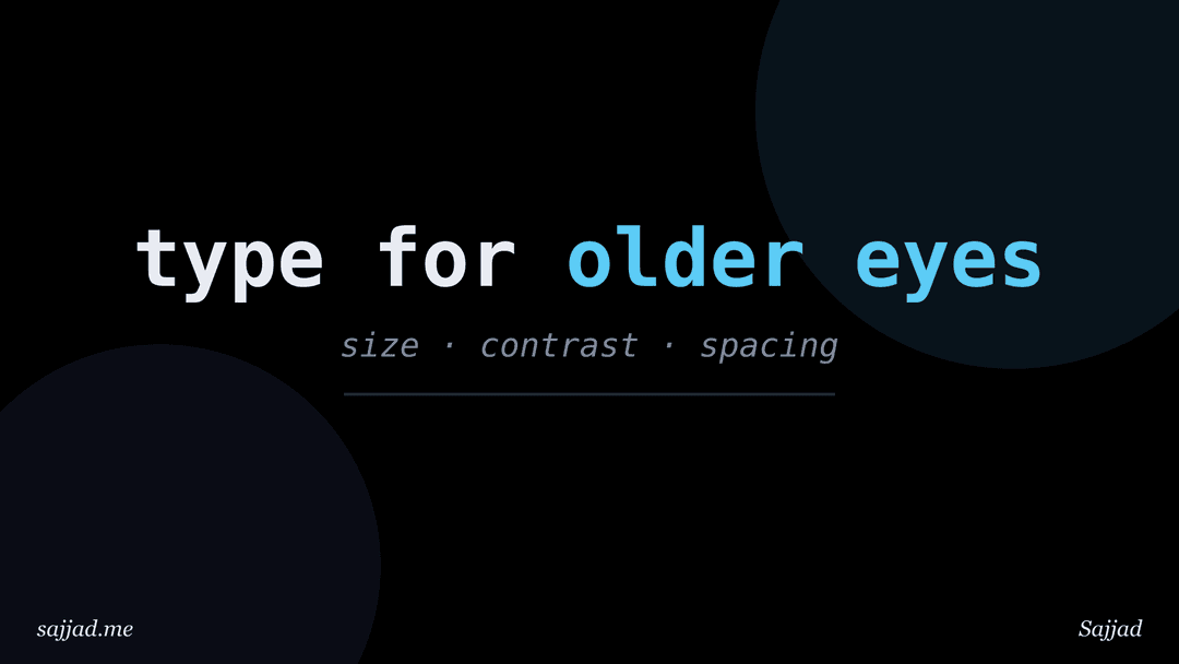 How to design typography for older readers?