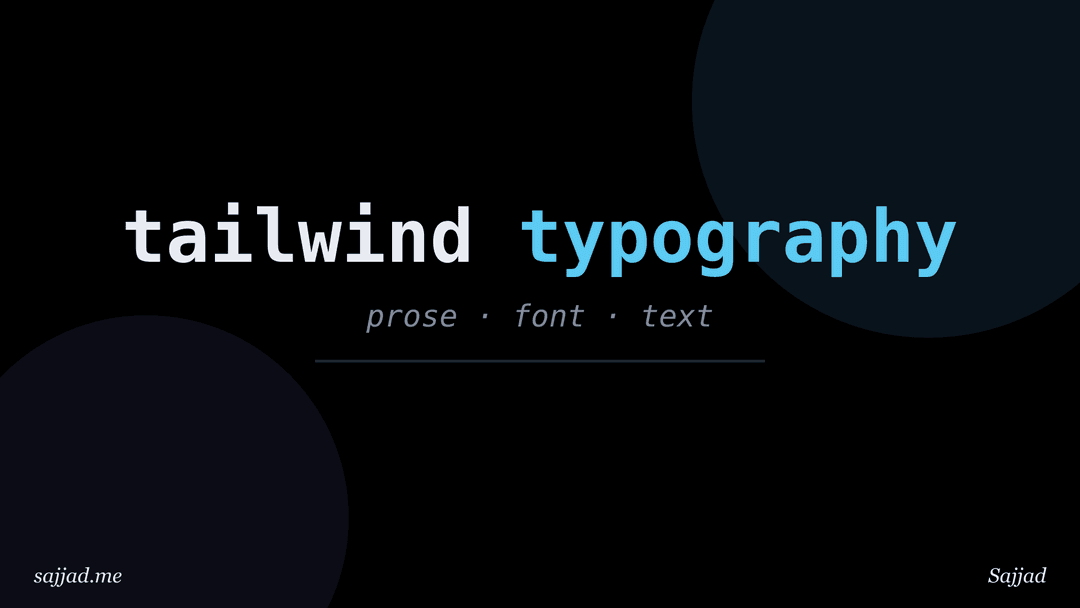 How to set up typography with Tailwind CSS?