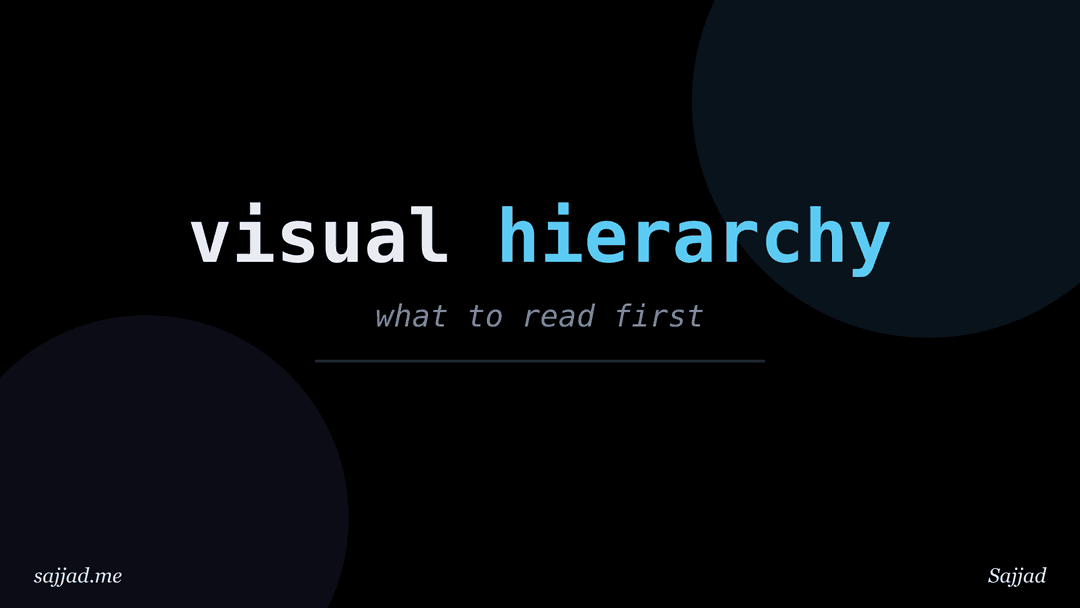 What is visual hierarchy in typography?