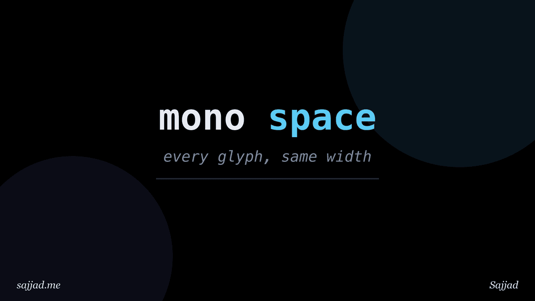 What are monospace fonts and when should you use them?