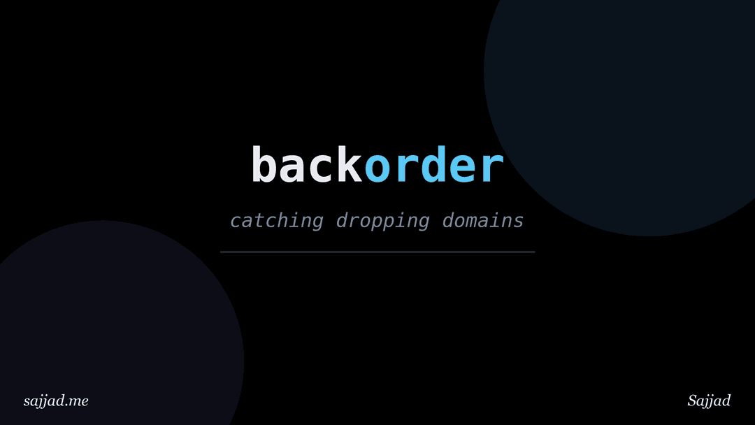 What is a domain backorder and how does it work?