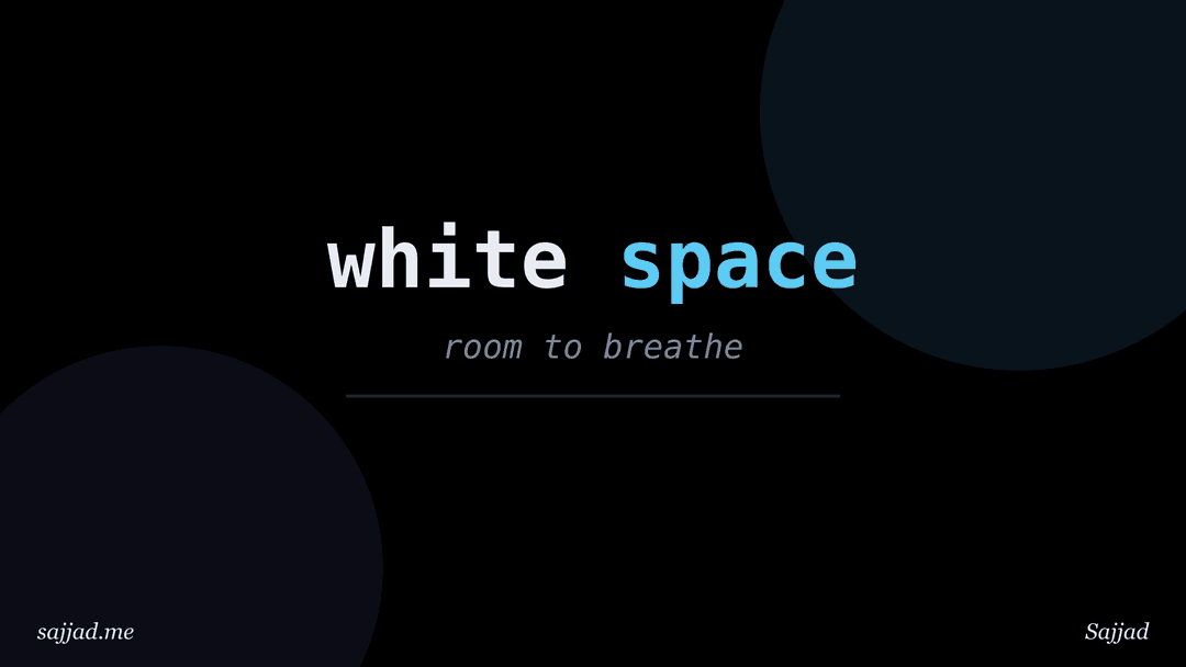 How much white space should you use around text?