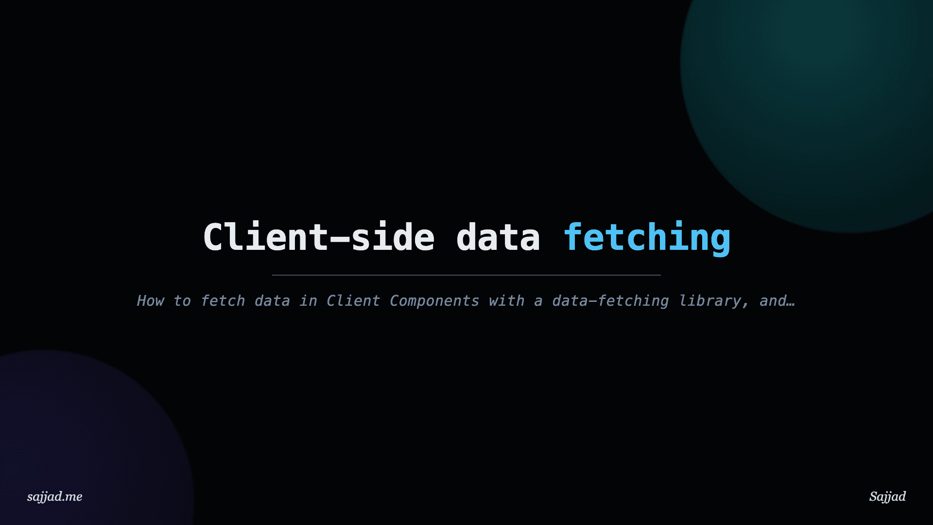 Client-side data fetching