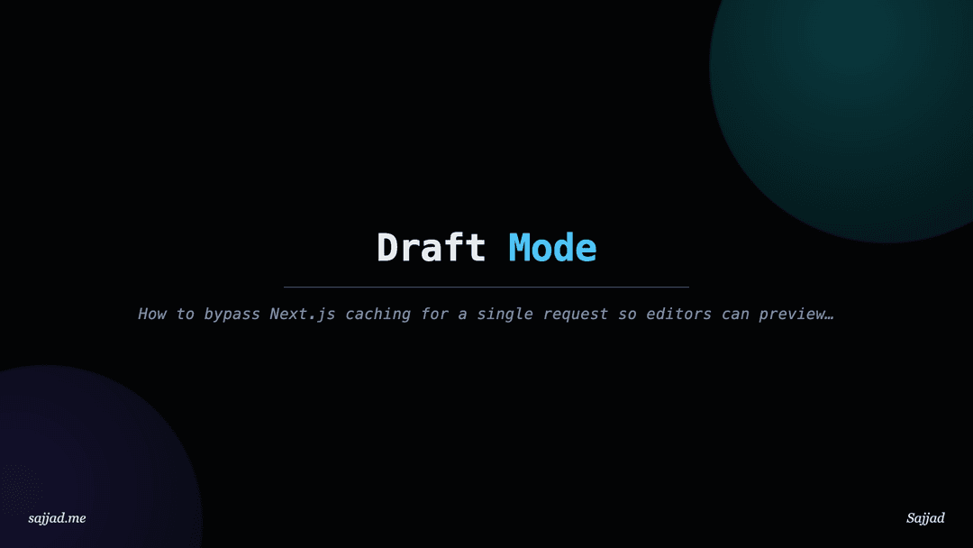 Next.js Draft Mode