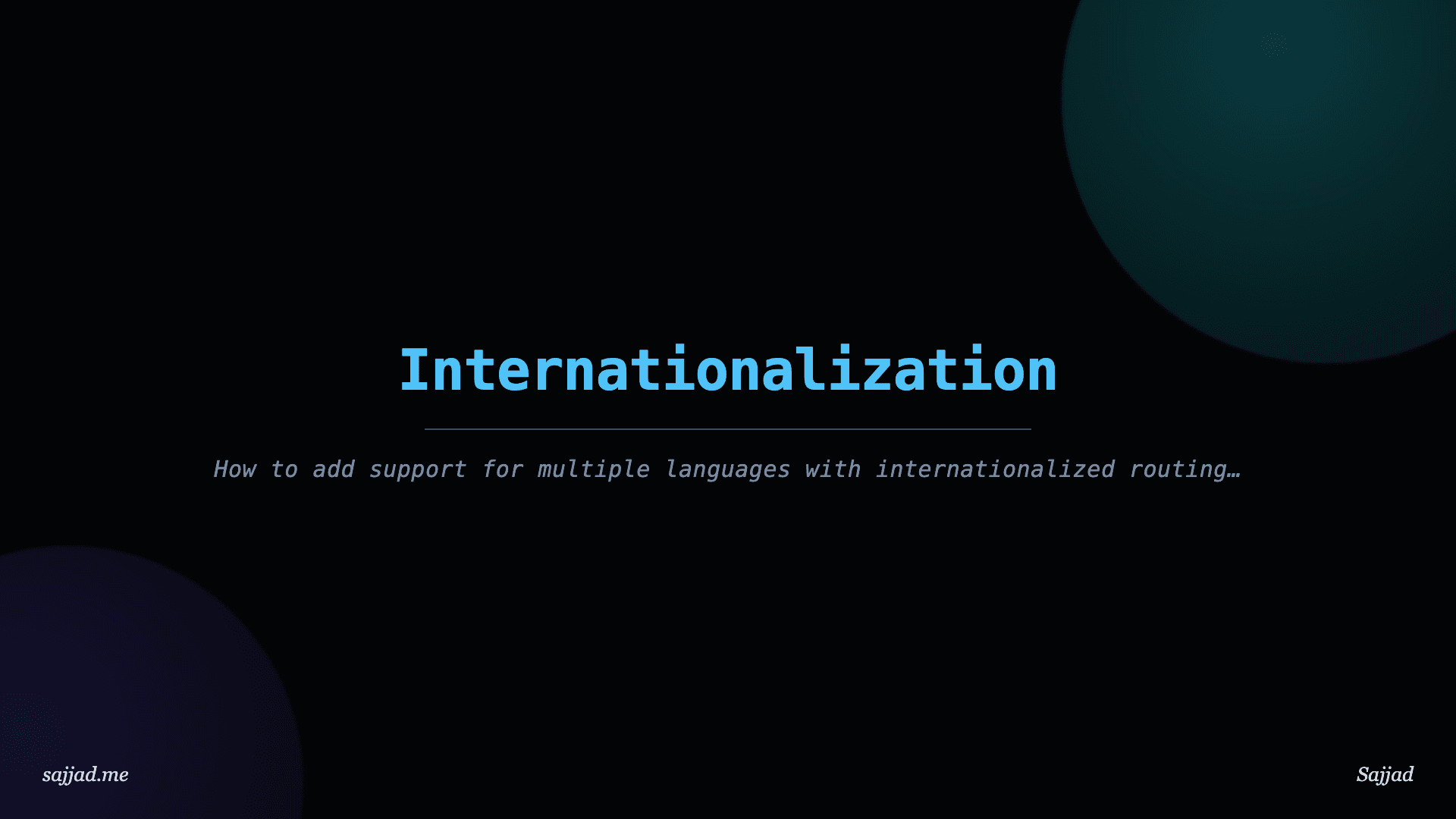 Next.js Internationalization