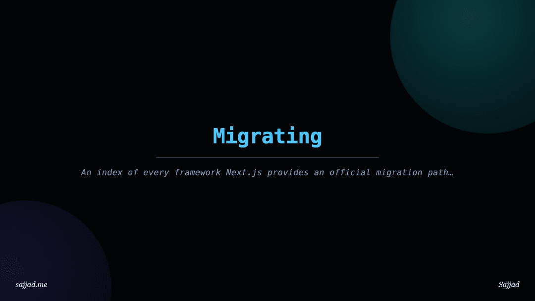 Next.js Migrating