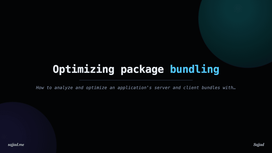 Next.js Optimizing package bundling