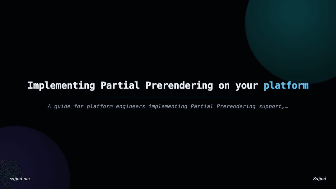 Next.js Implementing Partial Prerendering on your platform
