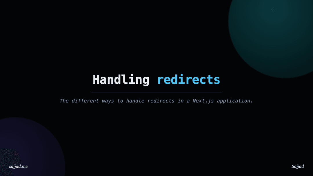 Next.js Handling redirects