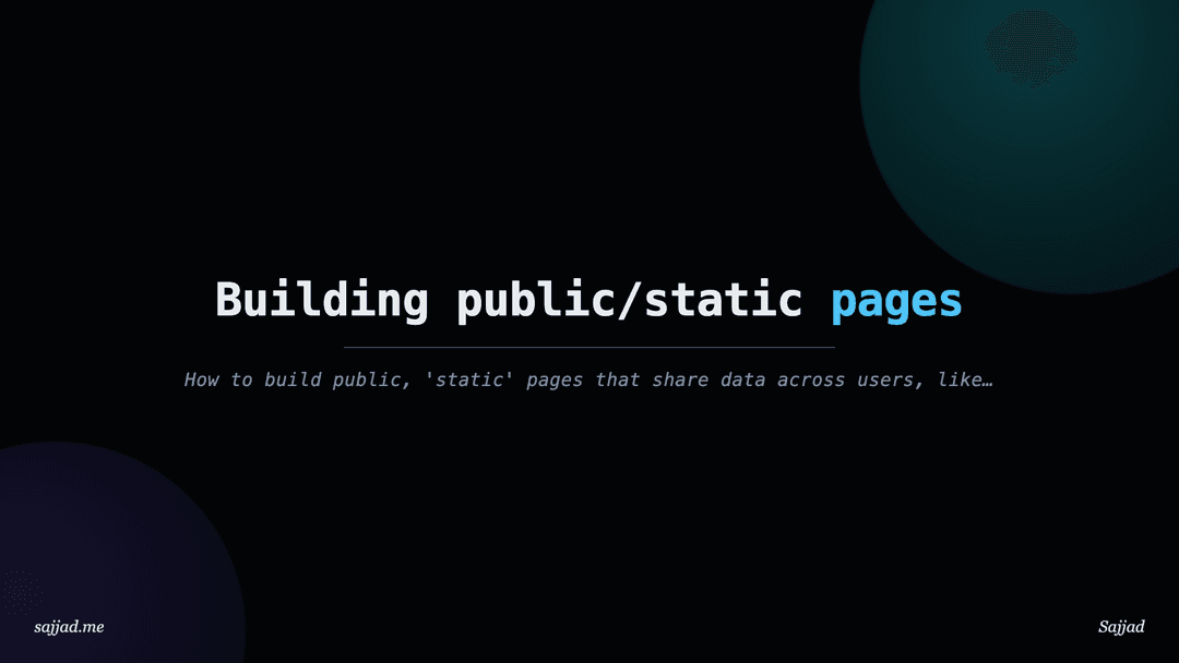 Next.js Building public/static pages