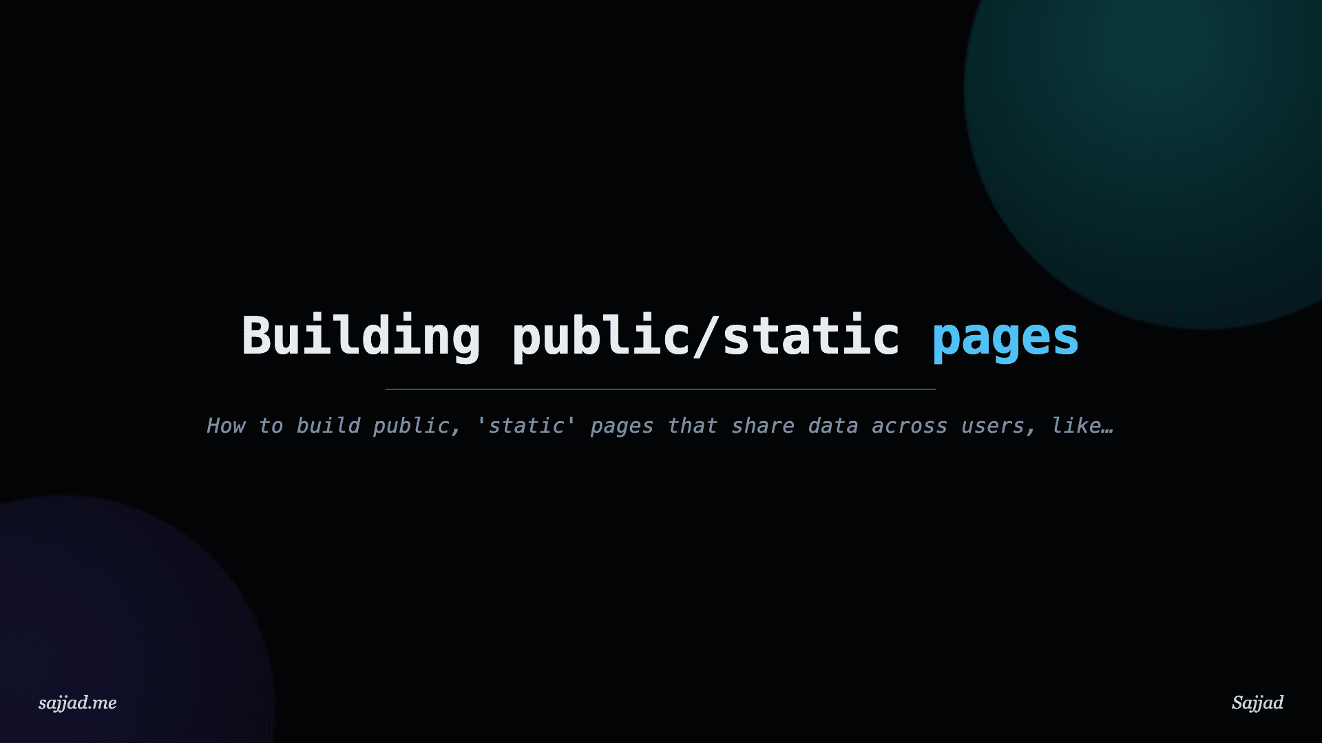 Next.js Building public/static pages