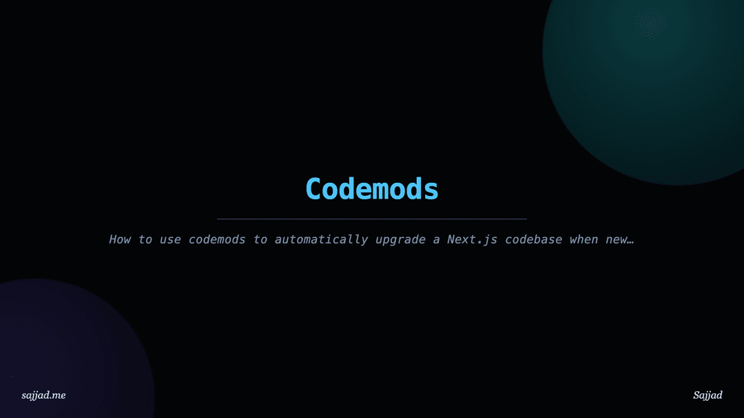 Next.js Codemods