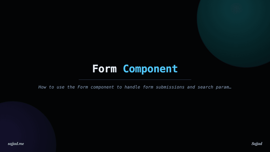 Next.js Form Component