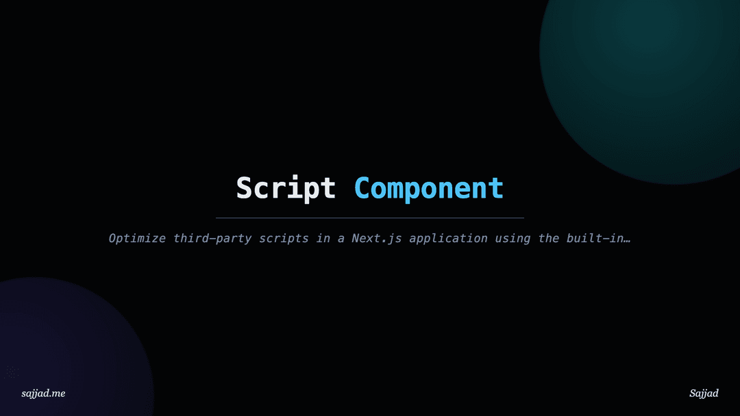 Next.js Script Component