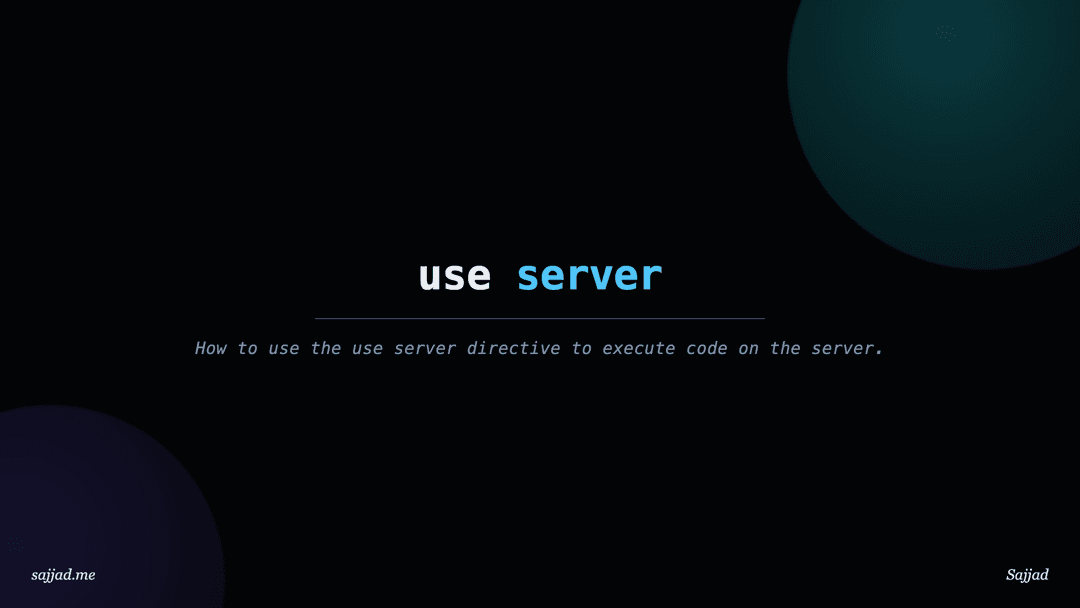 Next.js use server