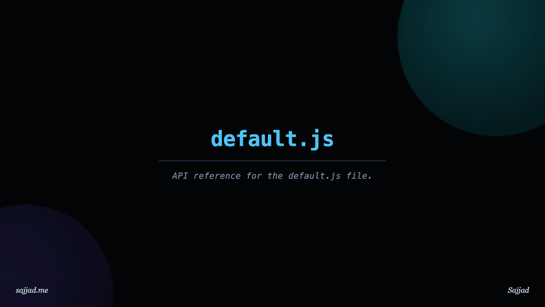 Next.js default.js